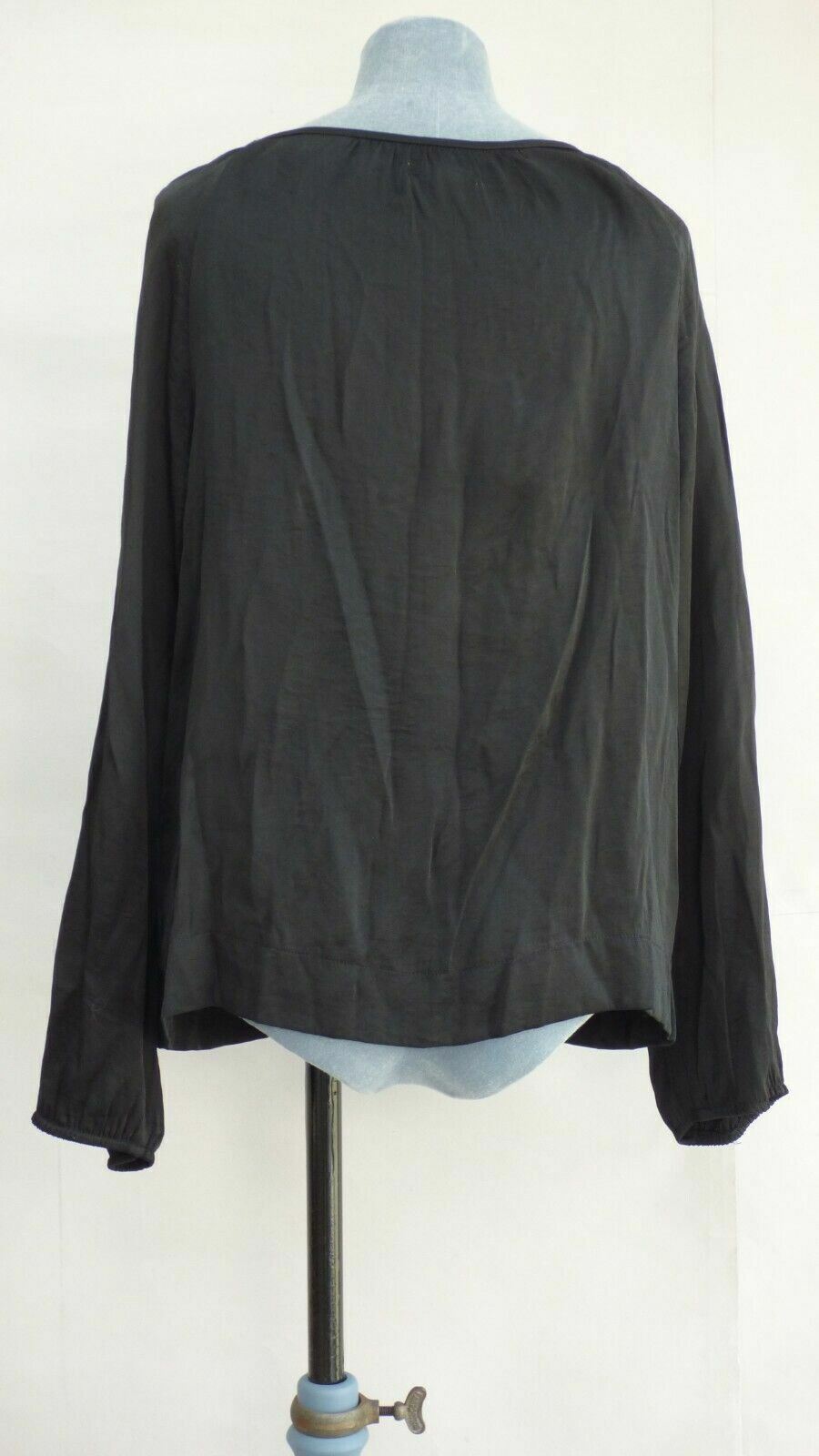 Day Birger et Mikkelsen Black Blouse Top Poet Jabot Satin Pleated ...