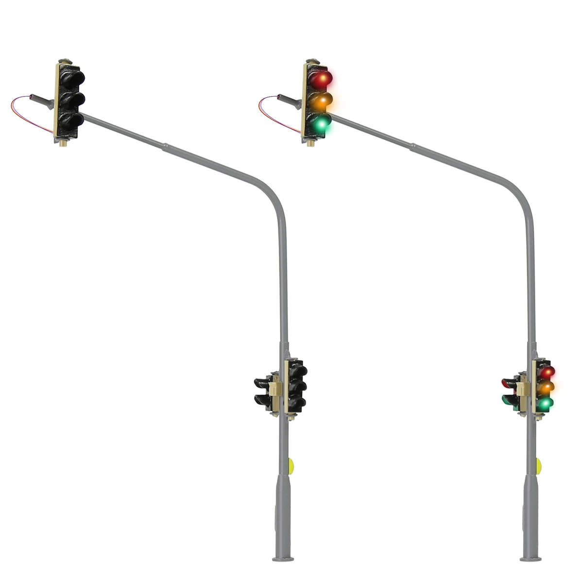 LED Fußgängerampeln Für Modelleisenbahnen – 2 Stück N-Skala Ampeln Mit Lichtern Und Widerständen – Inkl. Schrauben LED Fußgängerampeln Für Modelleisenbahnen – 2 Stück N-Skala Ampeln Mit Lichtern Und Widerständen – Inkl. Schrauben