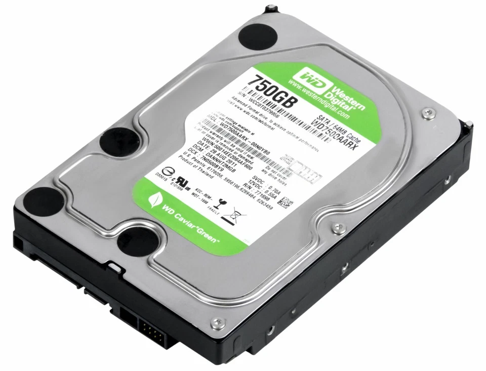 Disk Western Digital WD7500AARX 750GB 5400U/Min 64MB SATA III 3.5'' Pollici - Immagine 3 di 4