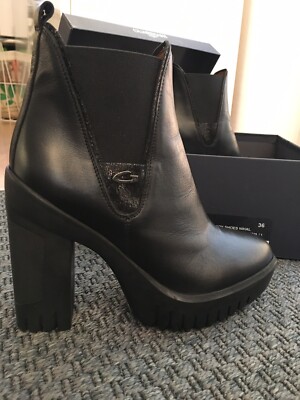 Schuhe Damen Stiefelette Guardiani Sport lady Shoes36 Schwarz Echt Leder Stiefel