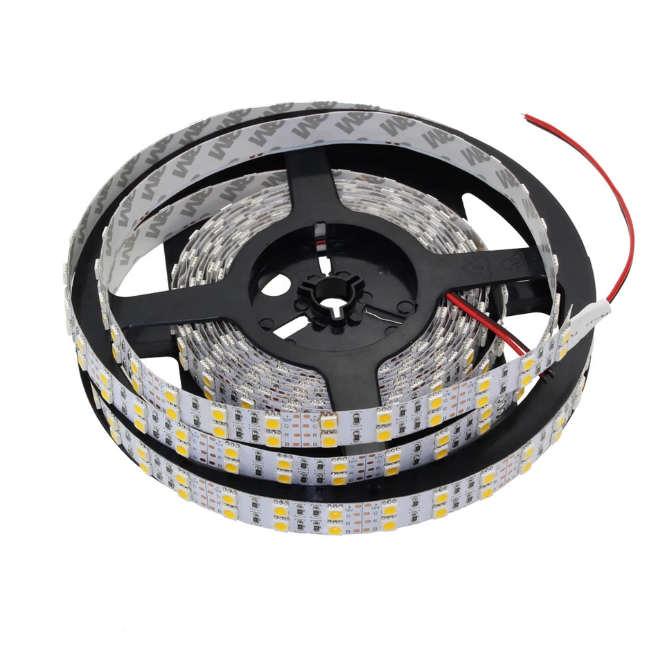 Double row DC 12V 24V 5M LED Strip SMD5050 Waterproof flexible led ribbon tape - Image 3 of 4
