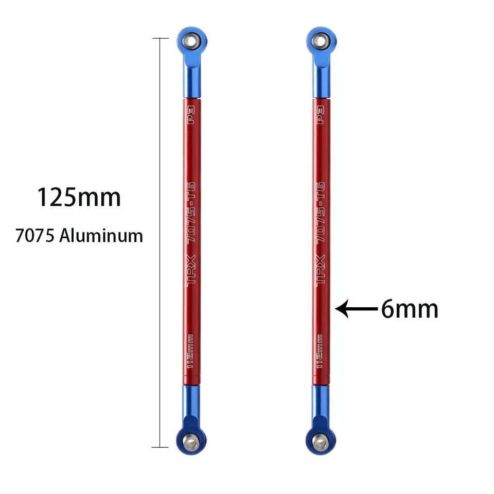 Aluminum Steering Links For RC Crawler Traxxas E-Revo Summit Revo3.3#5318X 5319X - Image 3 of 4