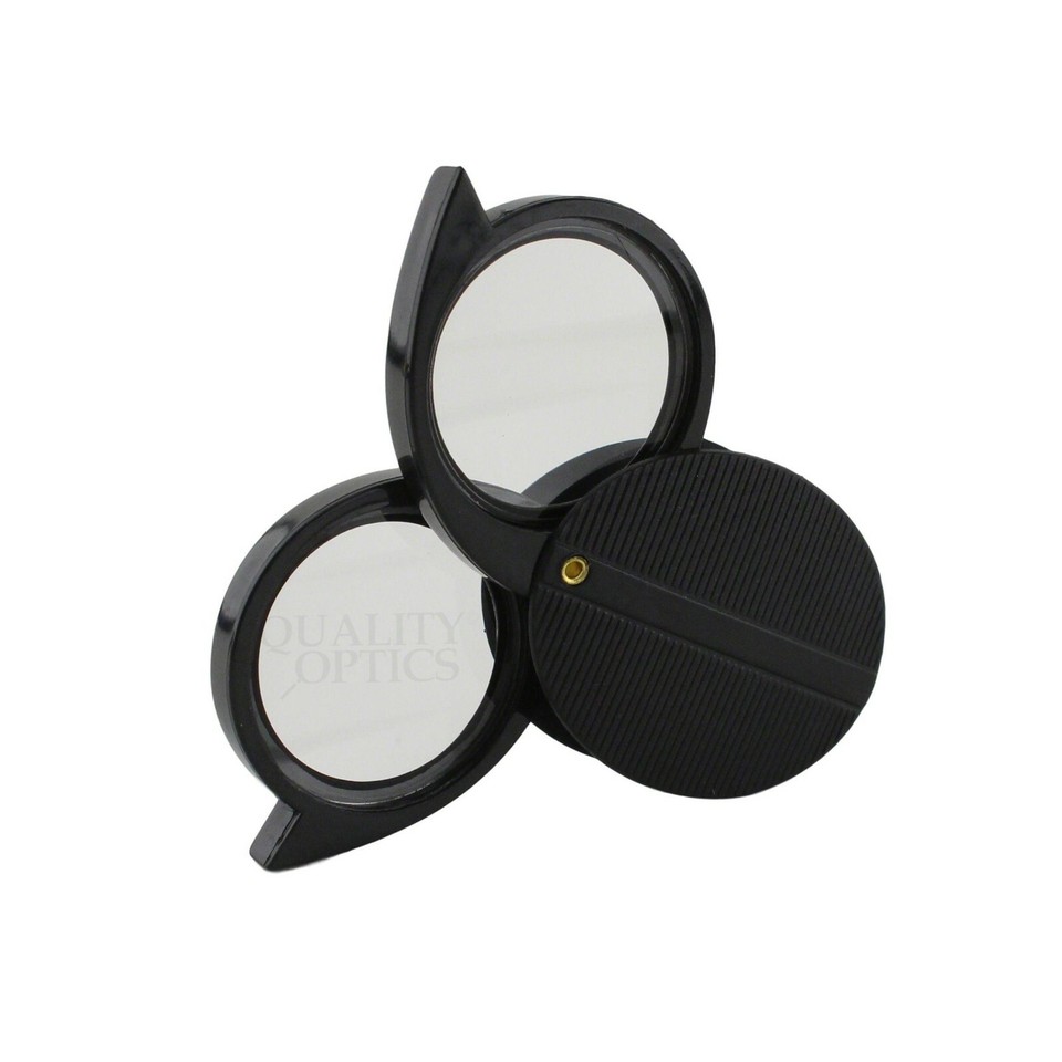 Quality Optics USA Triple Lens Folding Jewelers Loupe - Fold Away Magnifier With Tags 10 thumbnail image