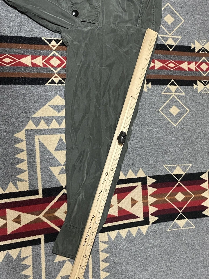 Faith Connexion Silk Slip Dress Dark Khaki Asymmetrical Womens XS M10 - Image 4 of 4