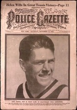 Police Gazette Magazine Sept 12 1925 Gene Tunney Front Rank Heavyweight Boxing