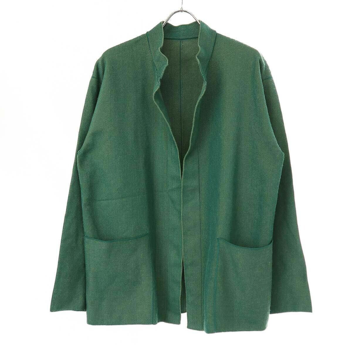 HOMME PLISSE ISSEY MIYAKE men's inlaid knit cardigan green HOMME PLISSE ISSEY MIYAKE men's inlaid knit cardigan green