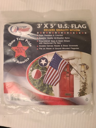 3' x 5' American US Nylon Flag Made in U.S.A Olympus All-weather Fade Resistant