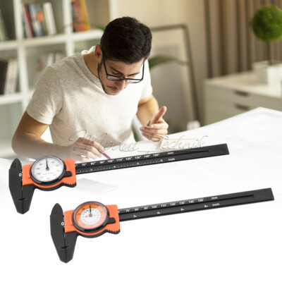 6''/150mm Dial Digital Vernier Caliper Black Micrometer Measure Tool Gauge Ruler