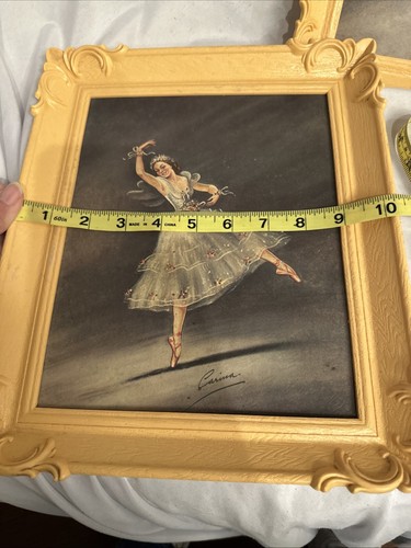 Pair of Vintage Carina Ballet Dancer Ballerina Framed Lithographs Wall Art Print - Picture 9 of 10