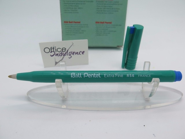 12 X Blue Pentel R56 Rollerball Pen 0.6mm Extra Fine R56C TRACKED for ...