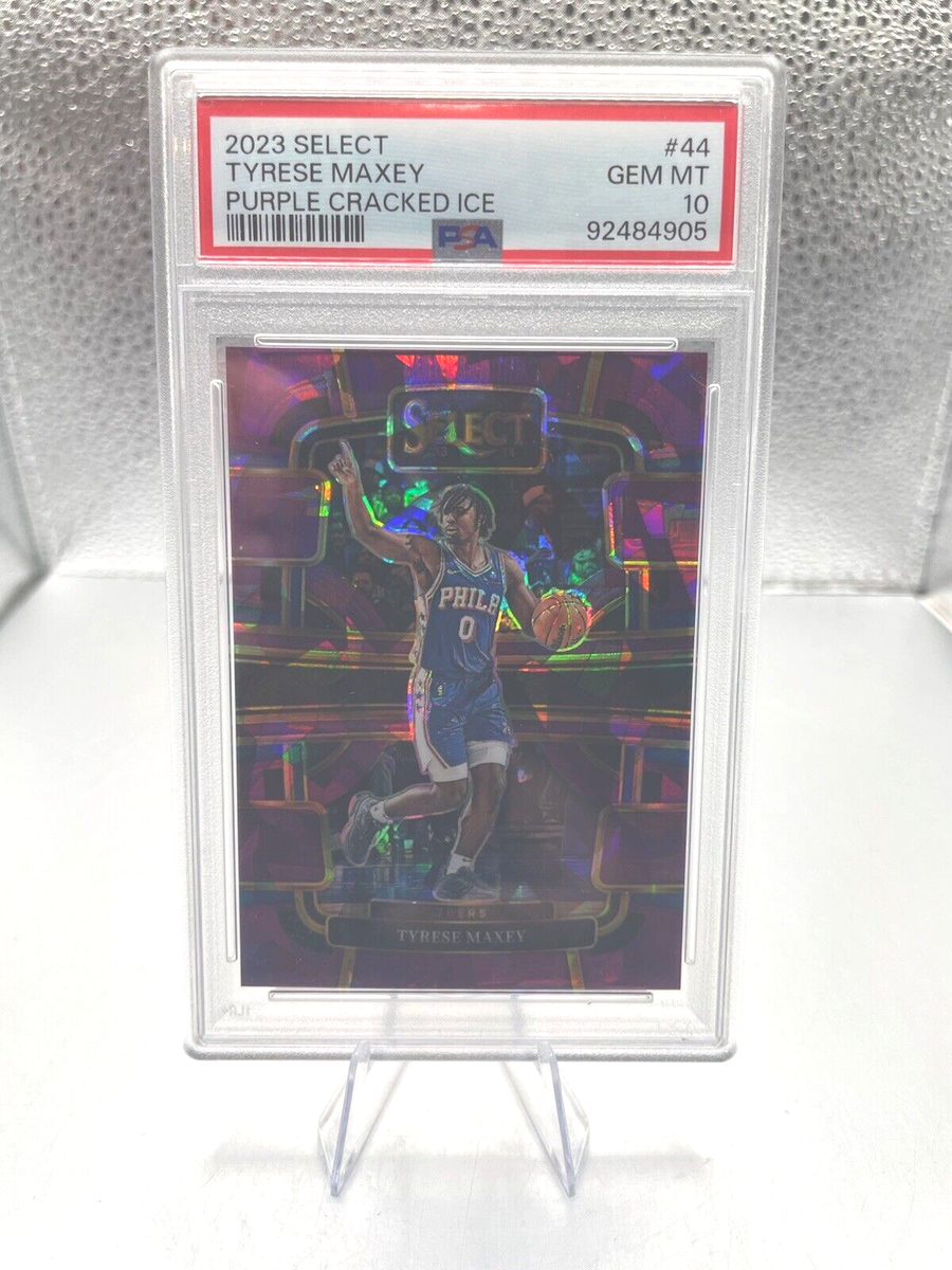 その他 tyrese maxey rc die-cut purple /99 psa10 TYRESE MAXEY 2023-24 Panini Select CONCOURSE PURPLE ICE