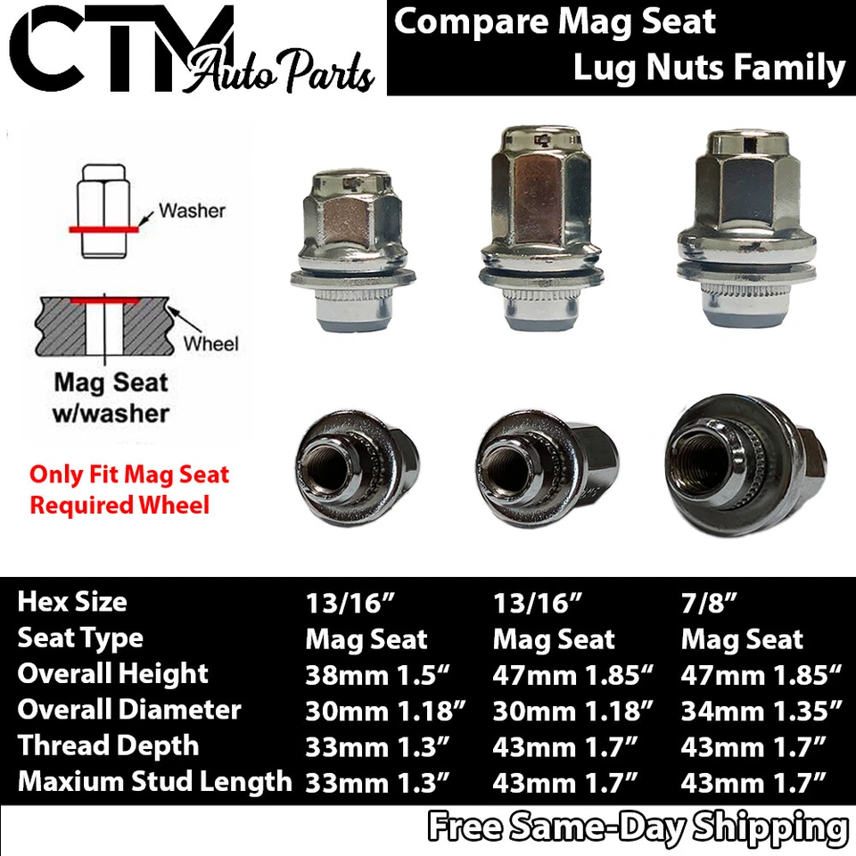 24 tuercas de repuesto cromadas Nissan Infiniti 12x1,25 OEM estilo de fábrica tipo Mag Foto 3 de 4