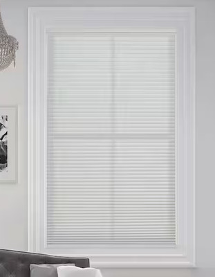White Cordless Light Filtering Cellular Fabric Shade 9/16 in. Single Cell 27 in.