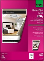 Sigel Foto Papier Din A4 200 G/Qm 2 Seitig Glossy Hochweiß 100 Blatt