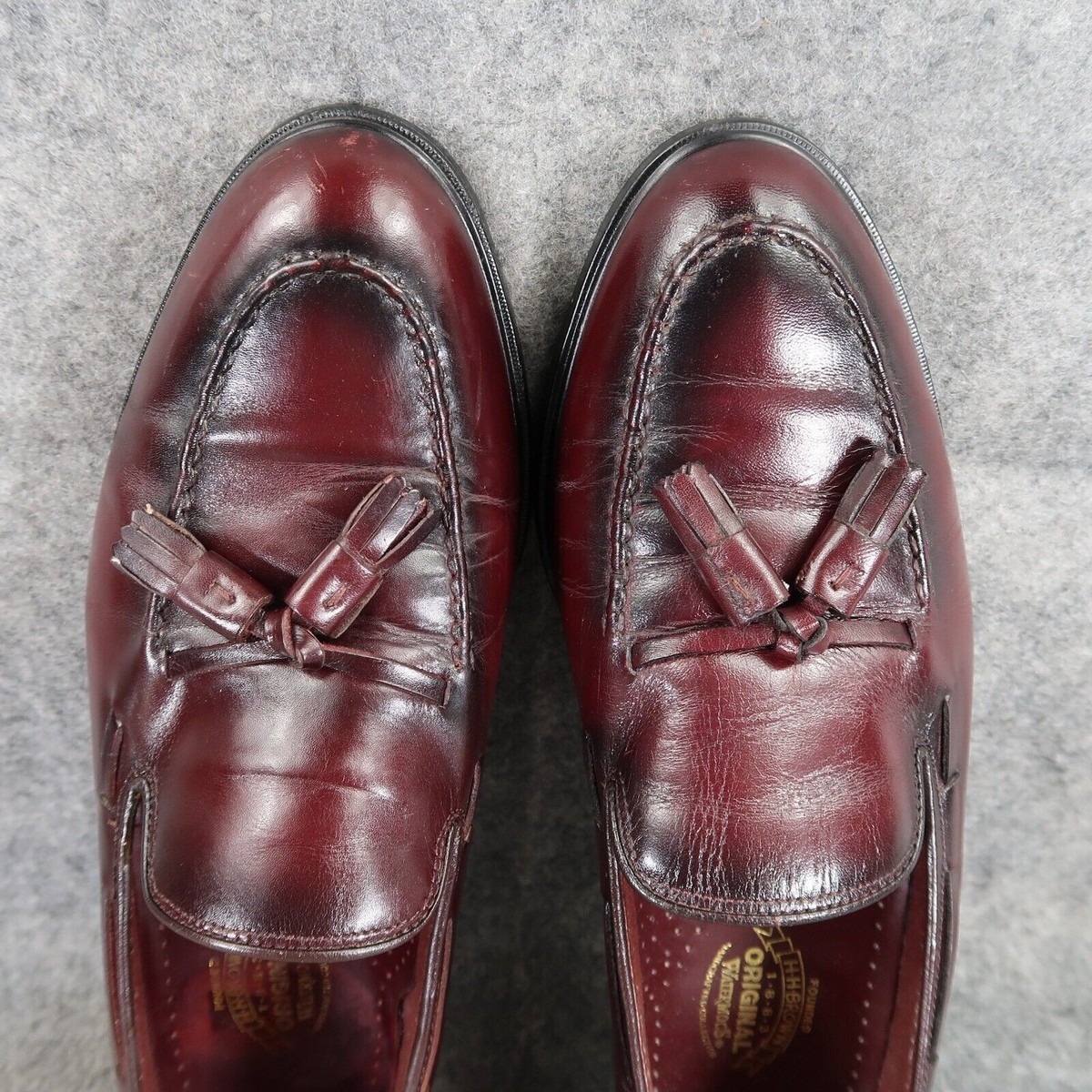 HH Brown Shoes Mens 9 Loafer Tassel Dress Handcrafted Water 