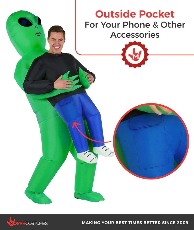Morph Alien Costume, Inflatable Alien Costume, Halloween Costumes Men ...