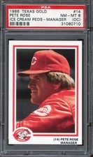 1986 Texas Gold Ice Cream Reds Baseball #14 Pete Rose Manager PSA 8 (OC)