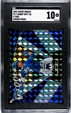 2022 Panini Mosaic Bobby Witt Jr. V-Tool SGC 10 Gem Mint Mosaic Prizm RC