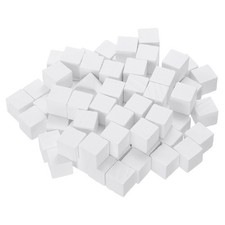 200Pcs Wood Blocks for Crafts 1.5cm Cube Pine Wood Square Block White