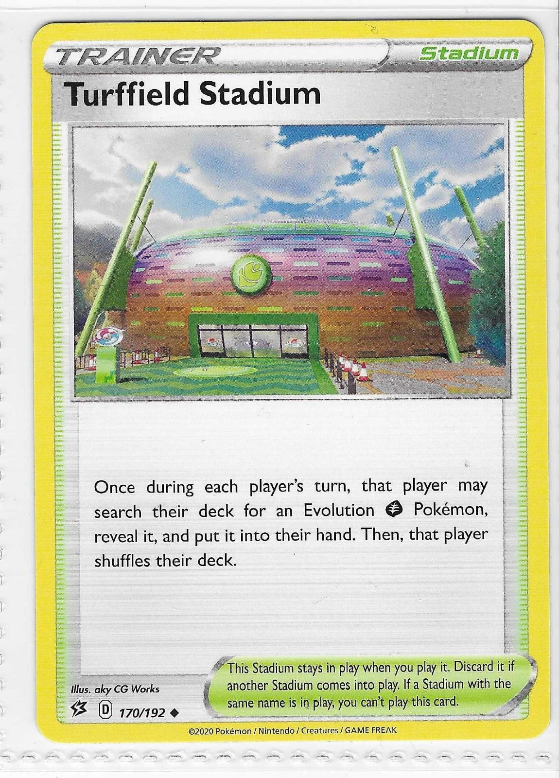Turffield Stadium 170/192 Uncommon Rebel Clash Pokemon Near Mint
