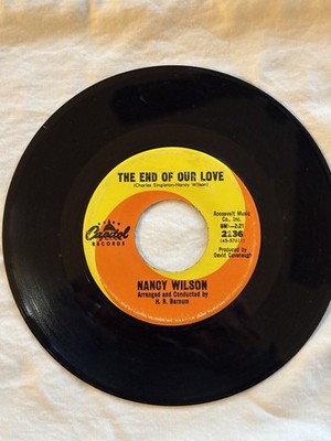 northern soul NANCY WILSON ''THE END OF OUR LOVE''/''FACE IT GIRL IT'S OVER''