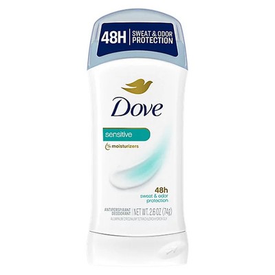 Dove Deodorant Antiperspirant 24 Hour Invisible Solid Sensitive Skin 2.6 Ounce