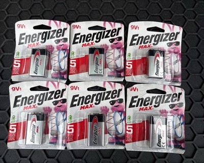 Energizer Max 9V Battery Batteries 6 Count