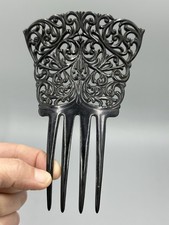 Vintage Spanish Mantilla Peineta HAIRCOMB Black Hair Comb Ornament