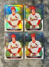 Luis Rodriguez 2023 Bowman Chrome 1st Refractor SP /499 & (3) 1st Mojo Refractor