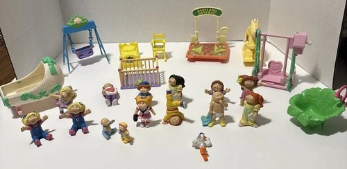 Vintage Mixed Lot Of 1984 Mini Cabbage Patch Kids Dolls And Accessories