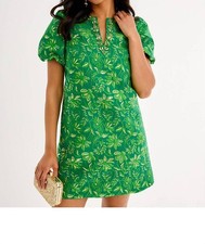Lilly Pulitzer Jarren Mini Dress Bamboo Green Sunseeker Jacquard
