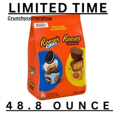 REESE'S Miniatures Oreo and Original Peanut Butter Cups Candy, 48.8 oz. LIMITED!