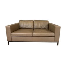 Walter Knoll Sofa Foster 503 20 Leder Elen Fango Braun Gestell Schwarz 