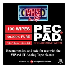 100ct Pack PEC-PAD Cleaning Pads for VHS is LIFE Mold Cleaner Removal System
