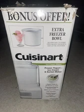 Cuisinart Ice Cream Maker ICE-21EBWS w/ BONUS Extra Freezer Bowl 