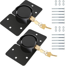Black Hidden Shackle Padlock 2 Pack, 73Mm/2-7/8 Puck Lock Keyed Different with