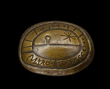 PABLO PICASSO & JOAN MIRO PAPER PRESS MEDAL UNESCO Bronze Sculpture 1981