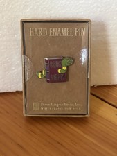 Peter Pauper Press Bookworm Hard Enamel Pin Sealed Book Lover Reading Lapel Pin