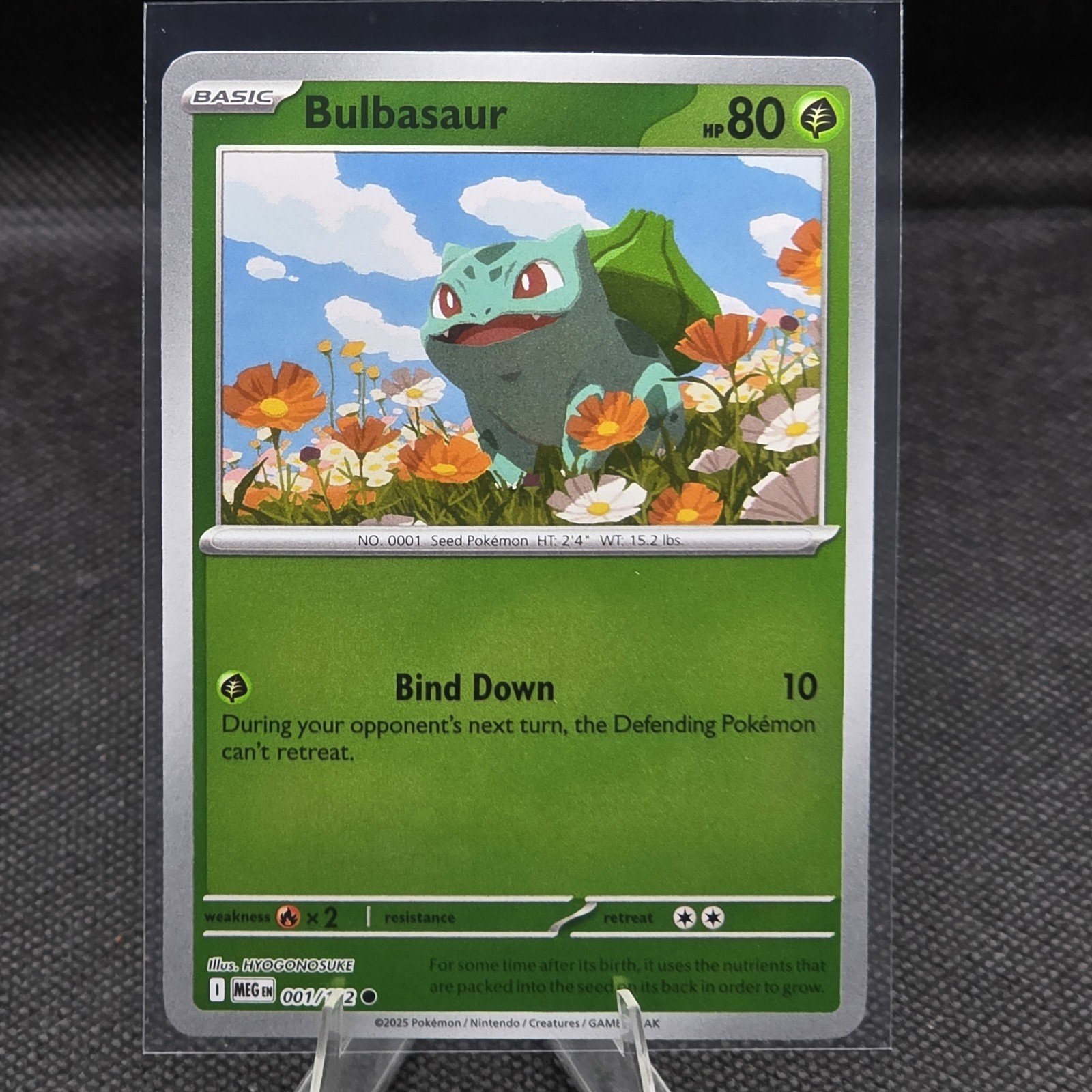 Bulbasaur - 001/132 - Pokemon TCG - ME01: Mega Evolution - Reverse Holo - NM