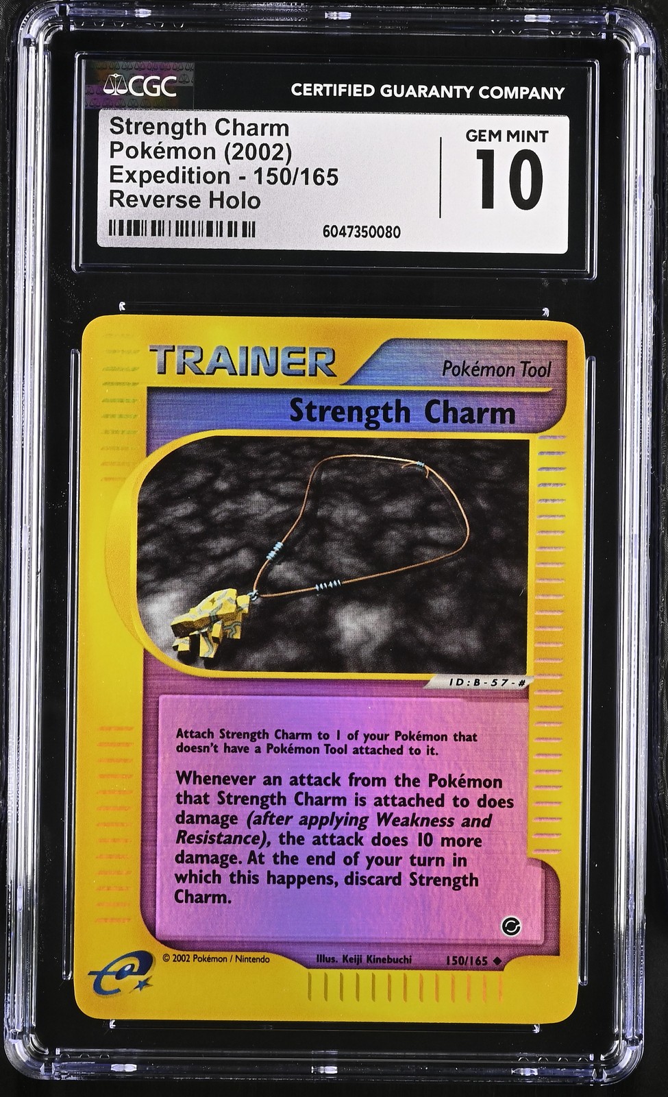 CGC 10 GEM MINT Strength Charm Expedition 150/165 Reverse Holo Pokemon Card