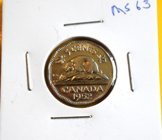 Canada 5 Cents 1952 Mint State