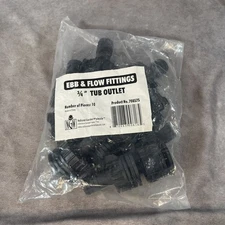 Hydro Flow Ebb & Flow Tub Outlet Fitting 3/4" (19mm) Bag of 10
