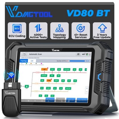 New VD80BT Car Bidirectional Scanner Topology Map Diagnostic Tool Key Programmer