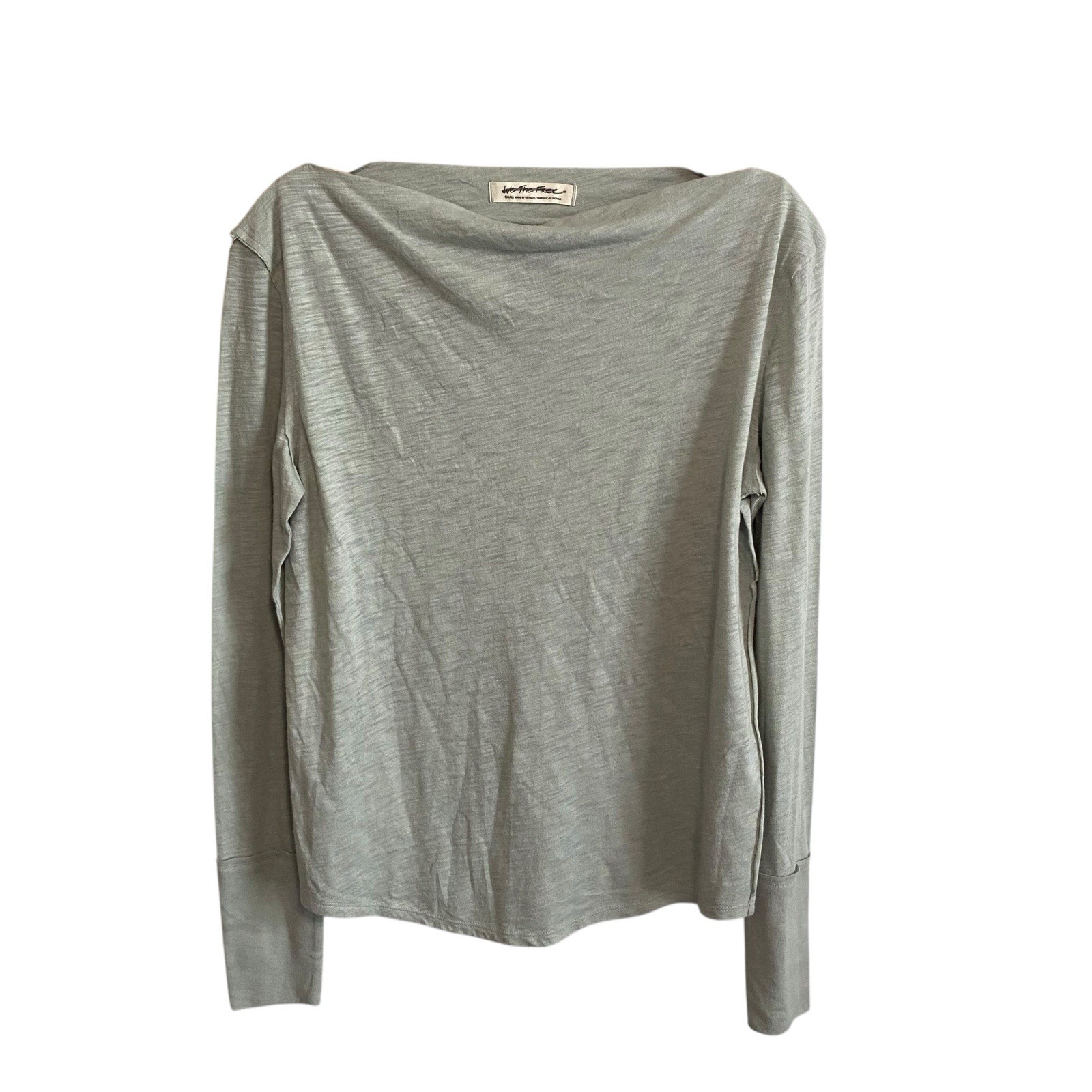 We The Free Elevated Basic Heather Gray Boatneck … - image 2