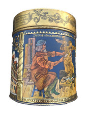 E. Otto Schmidt German Cookie Tin Round 5  Vintage