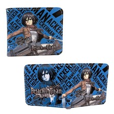 MIKASA ACKERMAN STYLE A Attack on Titan 4 in. Bi Fold Wallet Akkaman AoT 