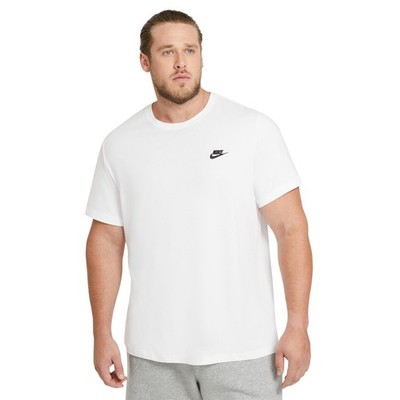 Nike Men's NSW Club T-Shirt Short Sleeve Crew Neck White Size 2XL