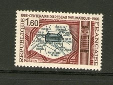 1966 TIMBRE FRANCE NEUF LUXE ** N° 1498 ** POSTE PNEUMATIQUE A PARIS