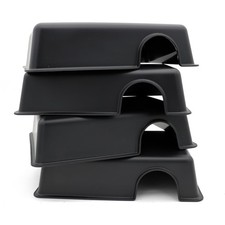 4 PCS Large Black Reptile Hide Box Snake Gecko Safe Shelter Cave Terrarium Tank
