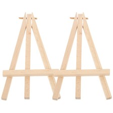 Set of 2 Wood Display Easels Foldable Table Stand for Cards Photos Decor